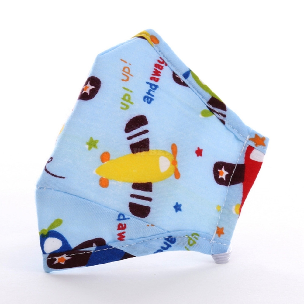 Kid PM2.5 Anti-haze Mask Winter Warm Cotton Dust-proof Breathable Cartoon Boy Girl Mask Aircraft_One size