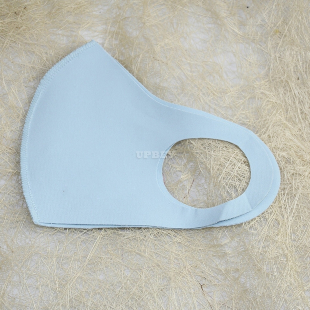 Men Women Fashion Washable Sunscreen Dust Haze Proof Mask Ice silk blue