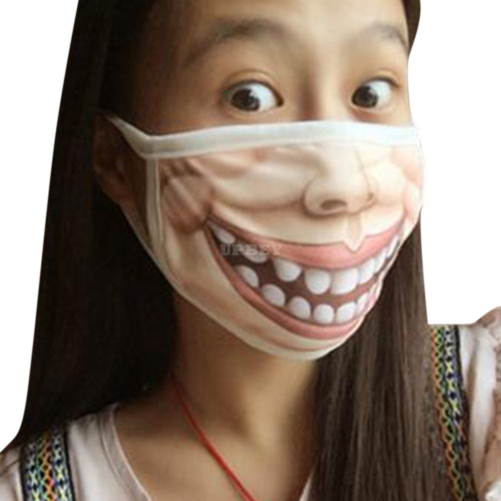 Creative Mischievous Mouth Mask Anti-Dust Warm Face Masks A_Adult section