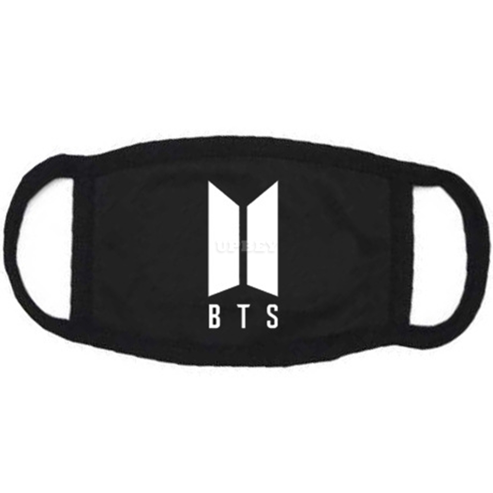 Breathable BTS Letter Logo Printing Mouth Mask for Fans Vocal Concert Wear black_LOGO mask 2pcs