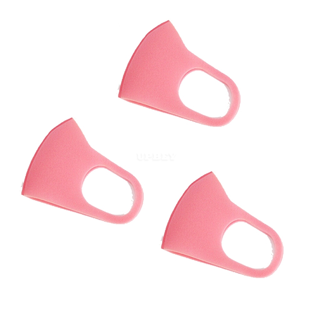 1pc/3pcs 3D Anti-fog Sponge Dustproof Washable PM2.5 Protective Mask for Kids Pink_3pcs