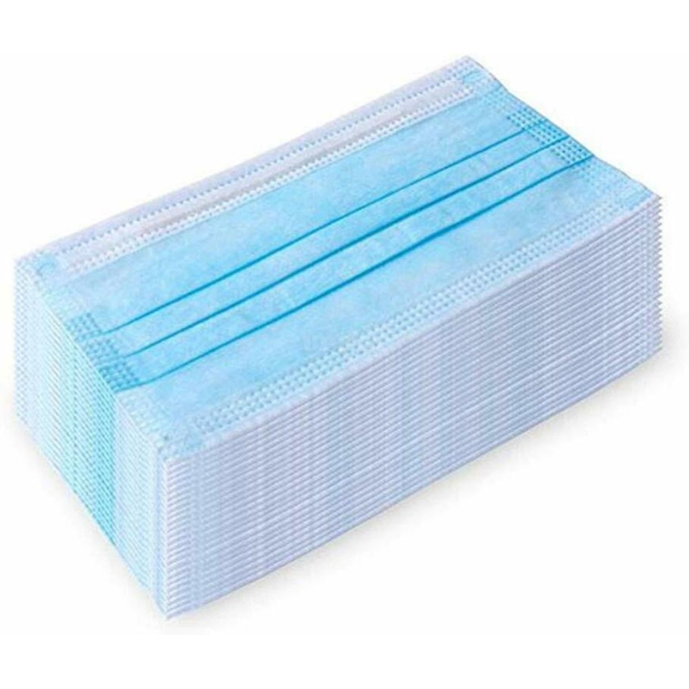 100pcs Disposable Non-woven Three-layer Mask Blue Hang Ear Style Protective Mask