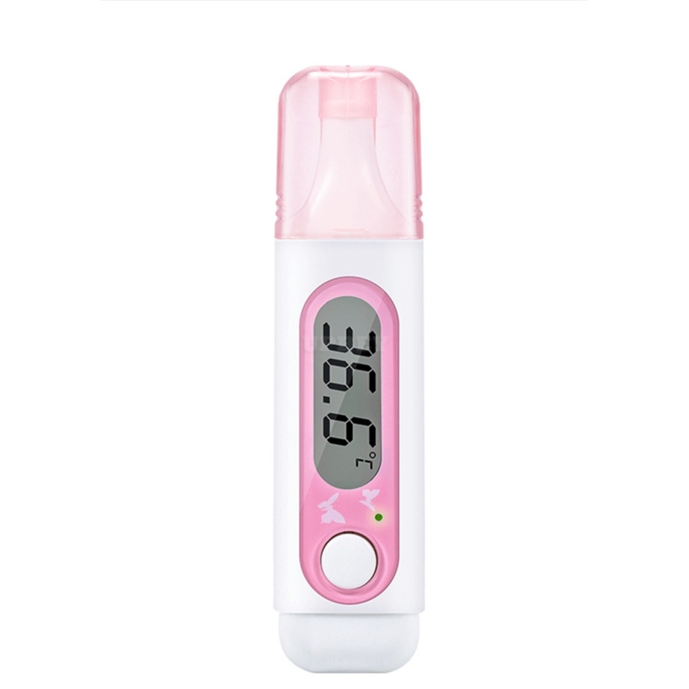 Baby Ear Thermometer Medical Household Infrared Digital Ear & Forehead Body Thermometer LCD Kids Adult Fever Temperature HW-4 (pink)