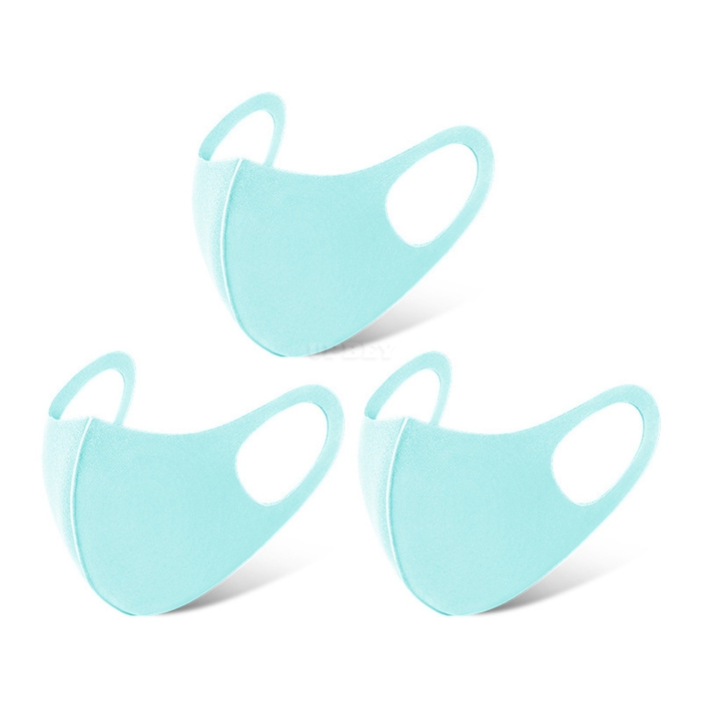 Washable Earloop Facial Mask Cycling Anti Dust Warmer Environmental Mouth Face Mask Respirator 3 blue_One size