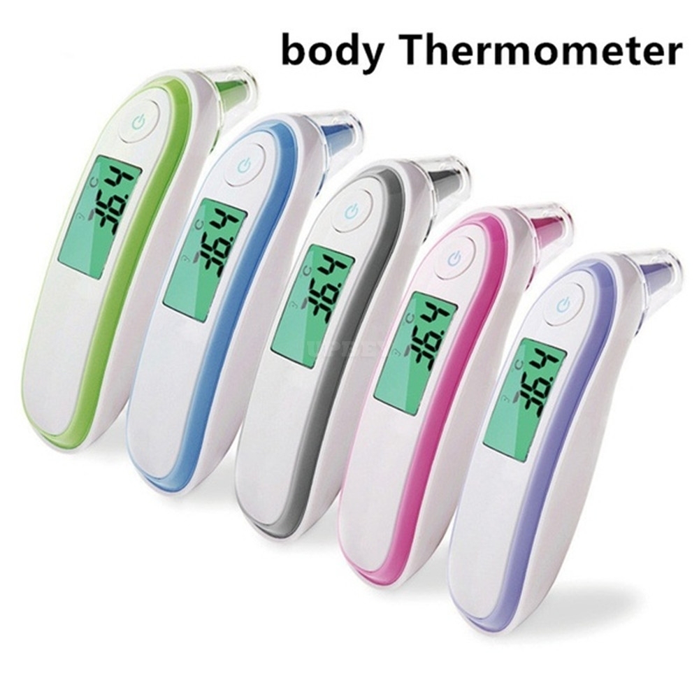 Infrared Ear Forehead Temperature Electronic Thermometer Finger Clip Pulse Oximeter Wrist Blood Pressure Device Body Thermometer_purple