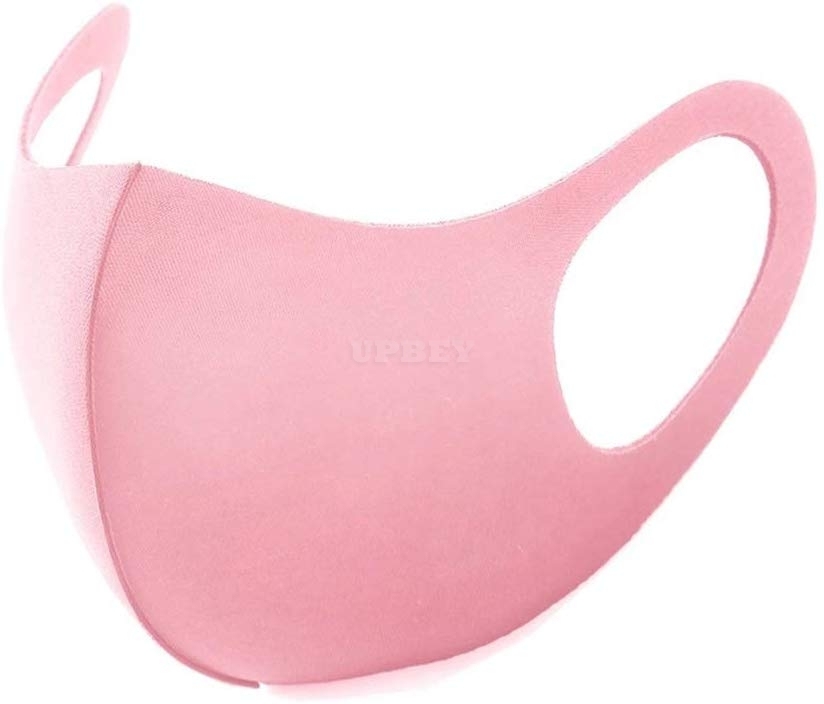 5pcs/10pcs Thin Face Sponge Mask Washable Breathable Reusable Windproof Dust-Resistant Pink_5PCS