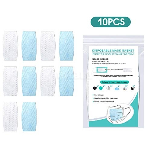 10 Pcs Disposable Activated Carbon Filter for Mask 3 Layers Breathable Activated Carbon Protective Filter Mouth Mask Pack of 10 pieces