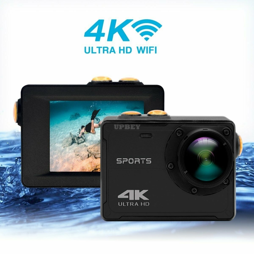 Pro Action Camera 4K WiFi Camcorder Waterproof DV Sports Camera Underwater Kit black