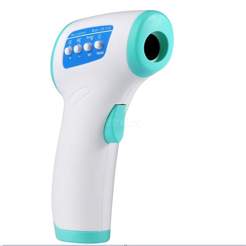 Baby Child Digital Electronics Infrared Forehead Body Thermometer Gun Non-contact Temperature Measurement Device Green + white