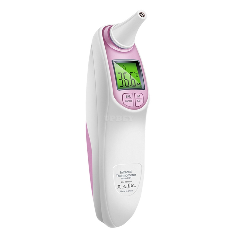 Home Electronic Digital Ear Forehead Infrared Thermometer for Baby Kids  Pink
