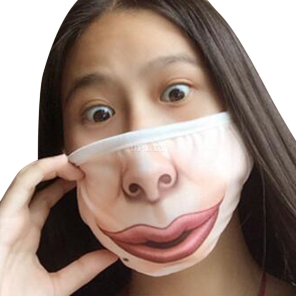 Creative Mischievous Mouth Mask Anti-Dust Warm Face Masks B_Adult section