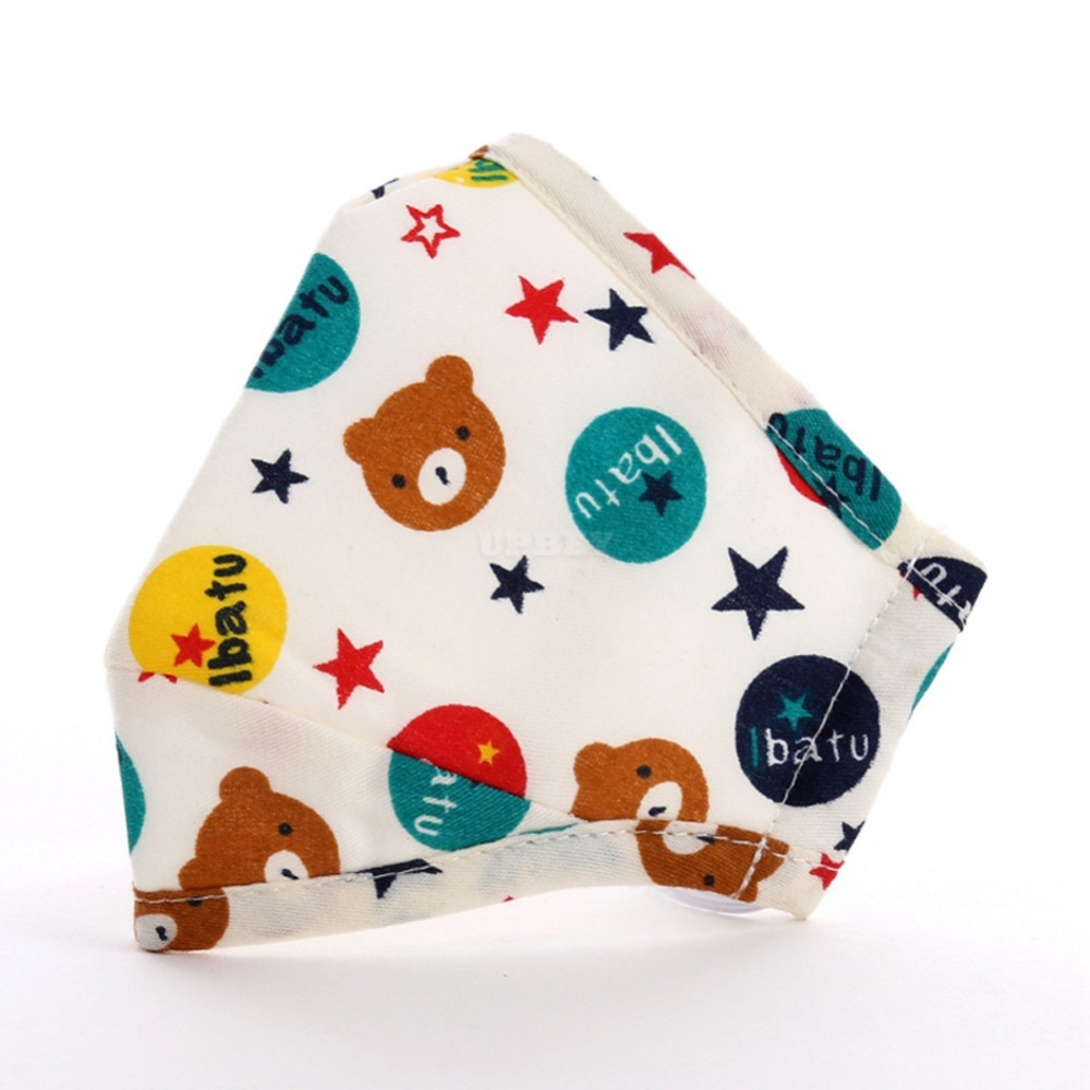 Kid PM2.5 Anti-haze Mask Winter Warm Cotton Dust-proof Breathable Cartoon Boy Girl Mask Little bear_One size