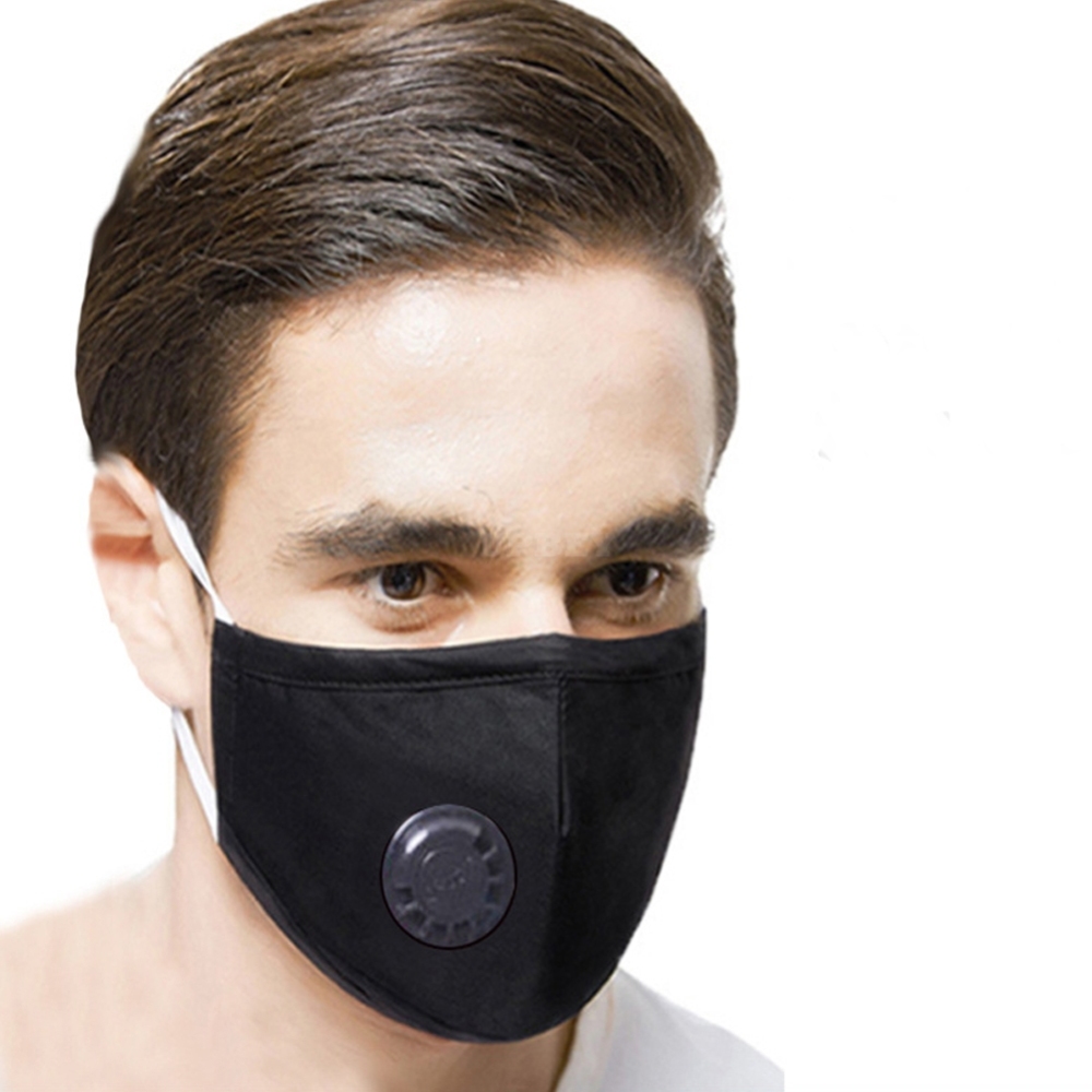 PM2.5 Filter Face Guard Dustproof Cotton with Breathing Valve Anti Dust Allergy Breathing valve face guard_One size