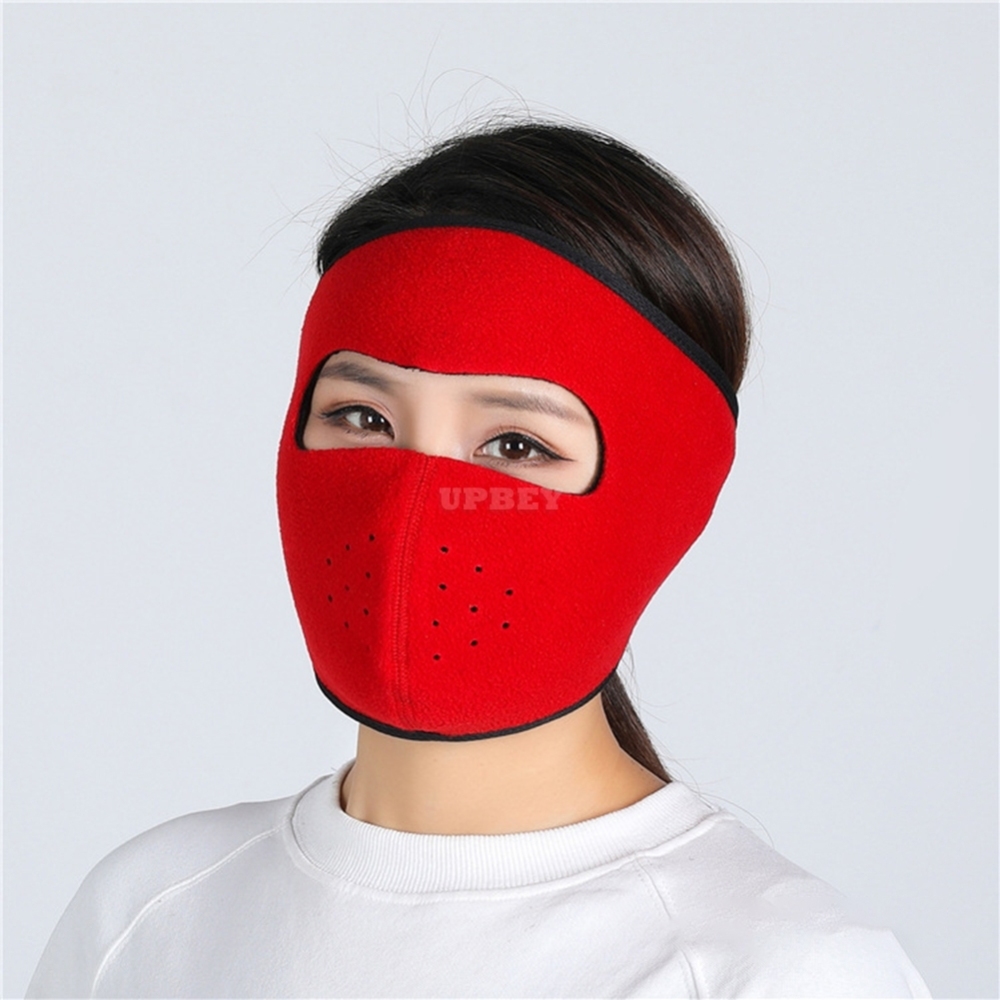 Motorcycle Cycling Ski Cold Winter Cold-proof Ear Warmer Sports Half Face Mask Red_free size
