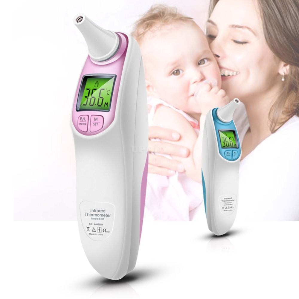 Home Electronic Digital Ear Forehead Infrared Thermometer for Baby Kids  blue
