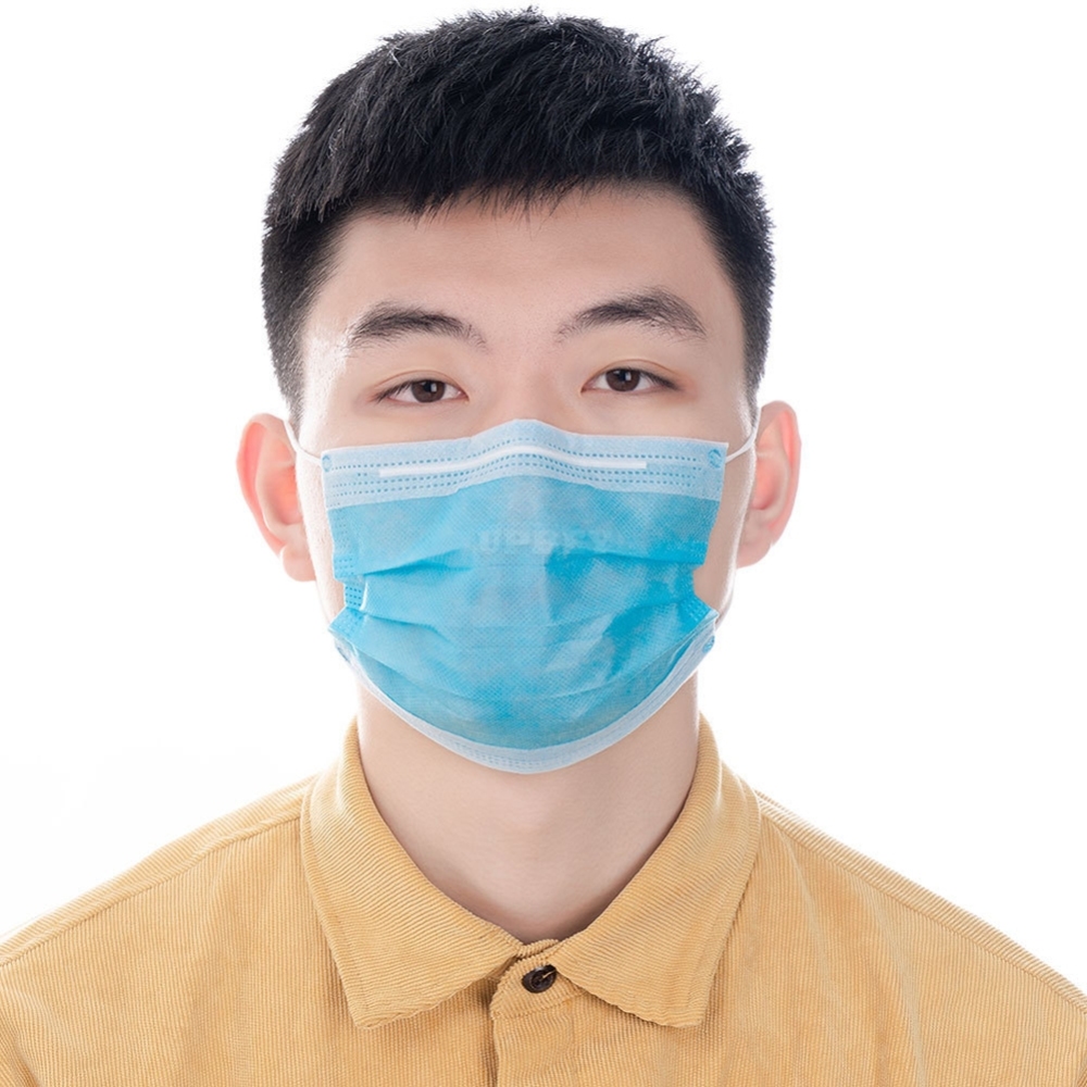 Disposable Non-woven 3-layer Respirator Breathable Dustproof Health Care Mask 1pcs