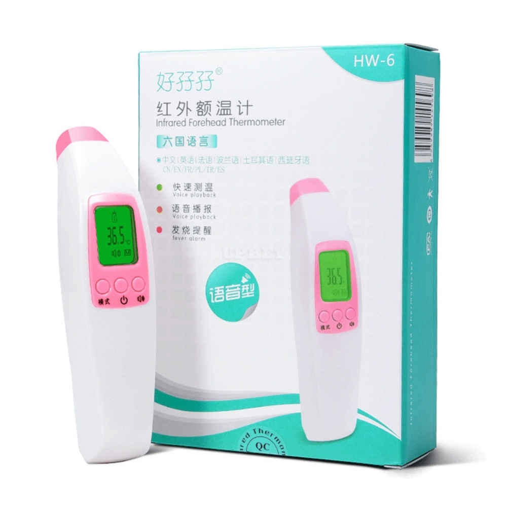 Baby Thermometer Infrared Digital LCD Body Measurement Forehead Ear Non-Contact Adult Body Fever IR Children Thermometer HW-6