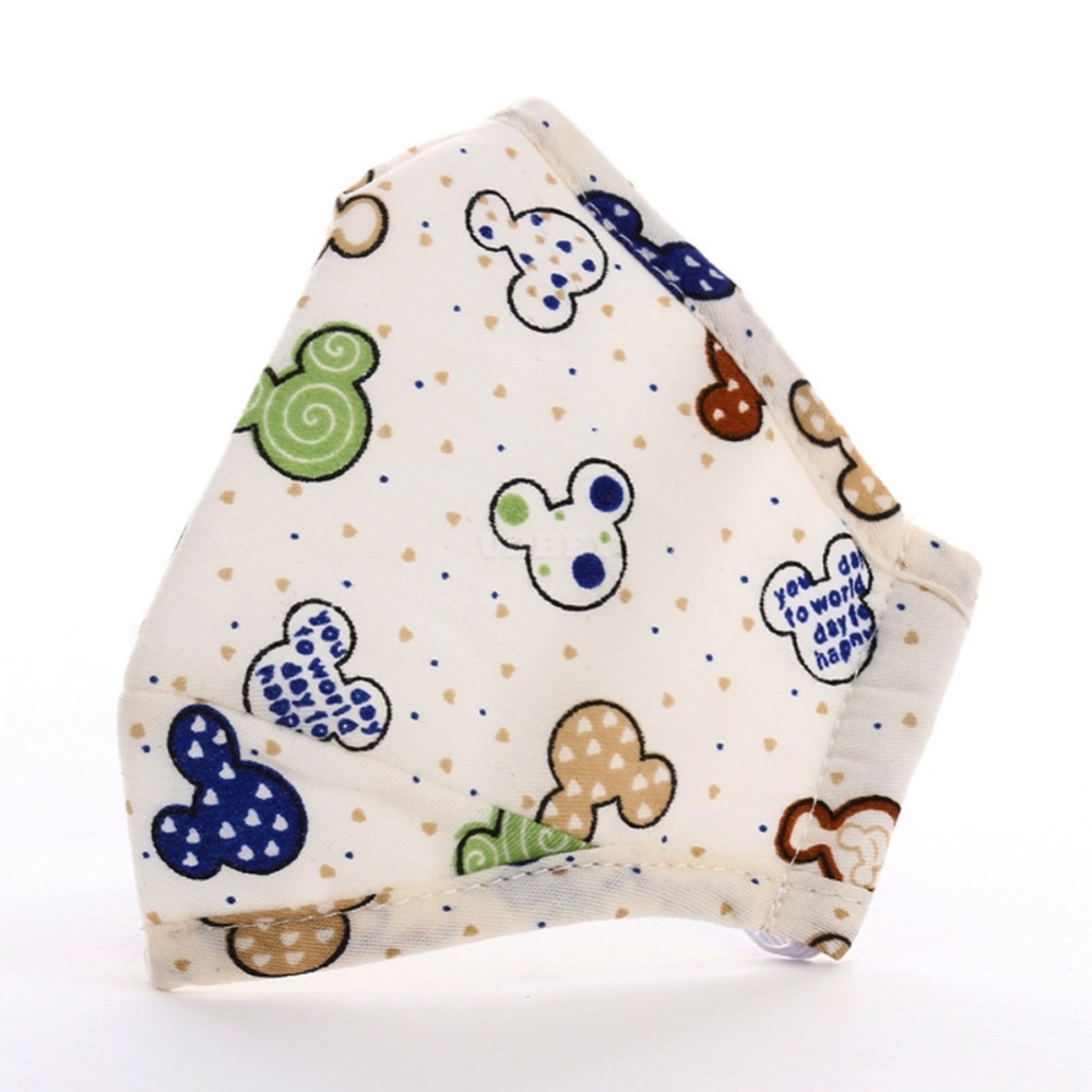 Kid PM2.5 Anti-haze Mask Winter Warm Cotton Dust-proof Breathable Cartoon Boy Girl Mask Mickey_One size