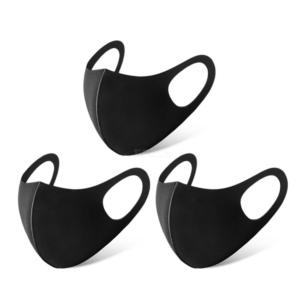 Washable Earloop Facial Mask Cycling Anti Dust Warmer Environmental Mouth Face Mask Respirator 3 black_One size
