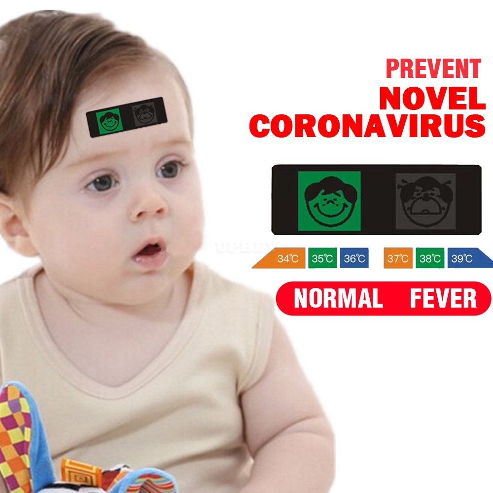 Smart Body Temperature Measurement Test Sticker LCD Display Thermometer Tablet Detection black