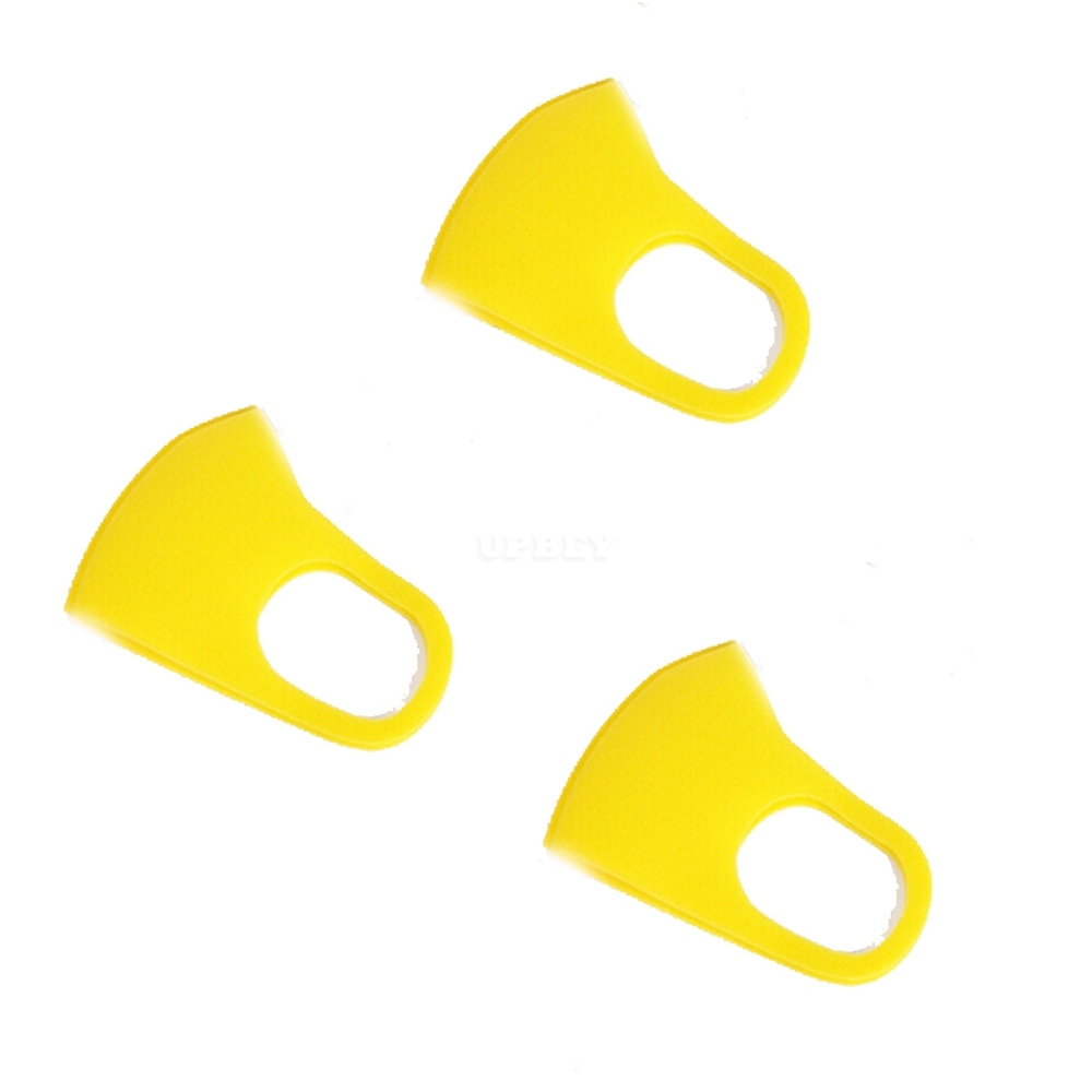 1pc/3pcs 3D Anti-fog Sponge Dustproof Washable PM2.5 Protective Mask for Kids yellow_3pcs