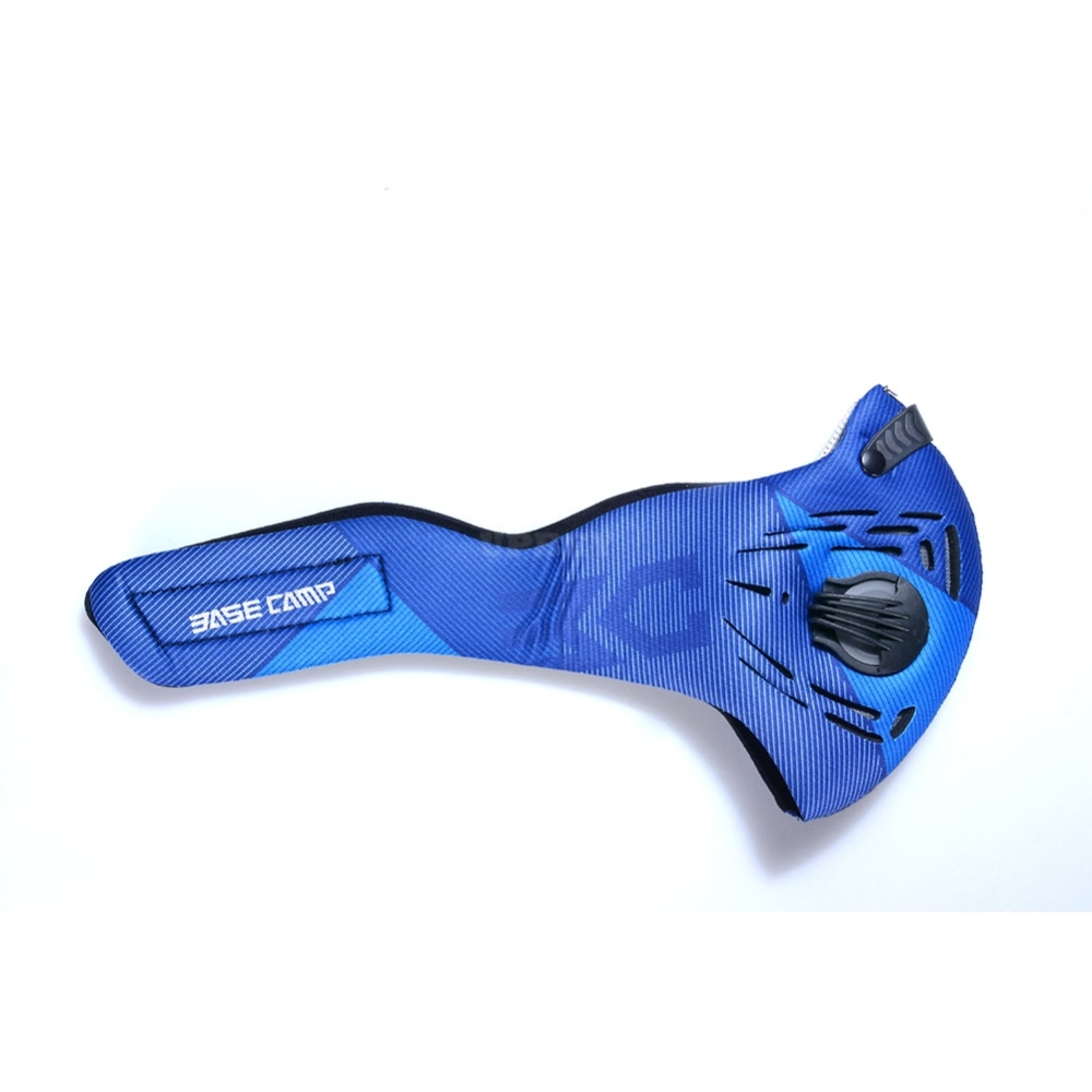 Cycling Dustproof Mask Activated Carbon Filtration Exhaust Gas Anti Pollen Allergy PM2.5 Face Mask Outdoor Sports Face Protection Deep sky blue_F