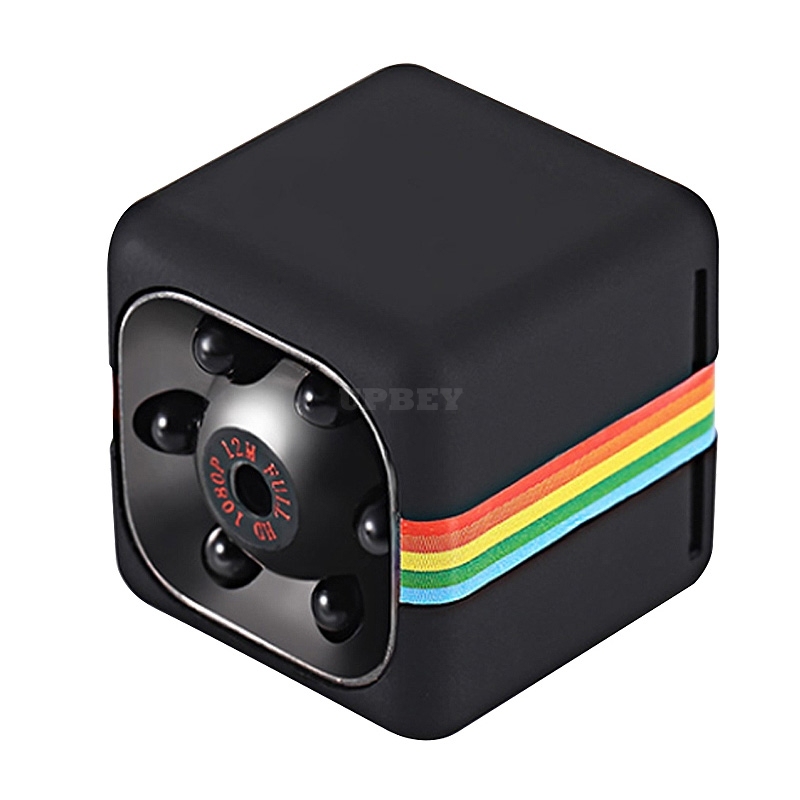 1080p Mini Camera - 120-Degree Lens, Night Vision, CMOS Sensor, 32GB SD Card Support, Motion Detection, 200mAh (Black)