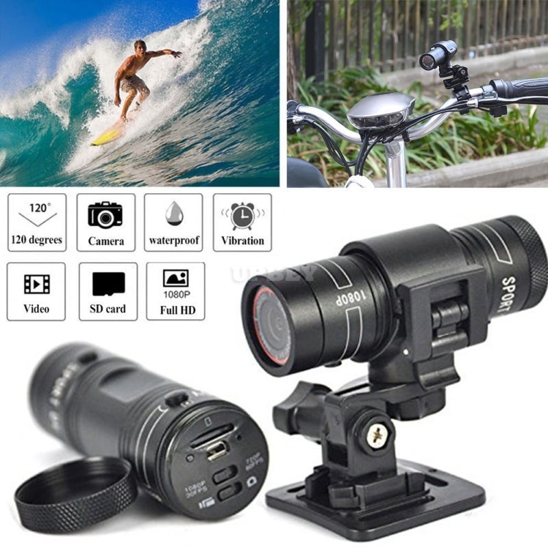F9 Mini Bike Camera HD Motorcycle Helmet Sports Action Camera Video DV Camcorder Full HD 1080p Car Video Recorder black