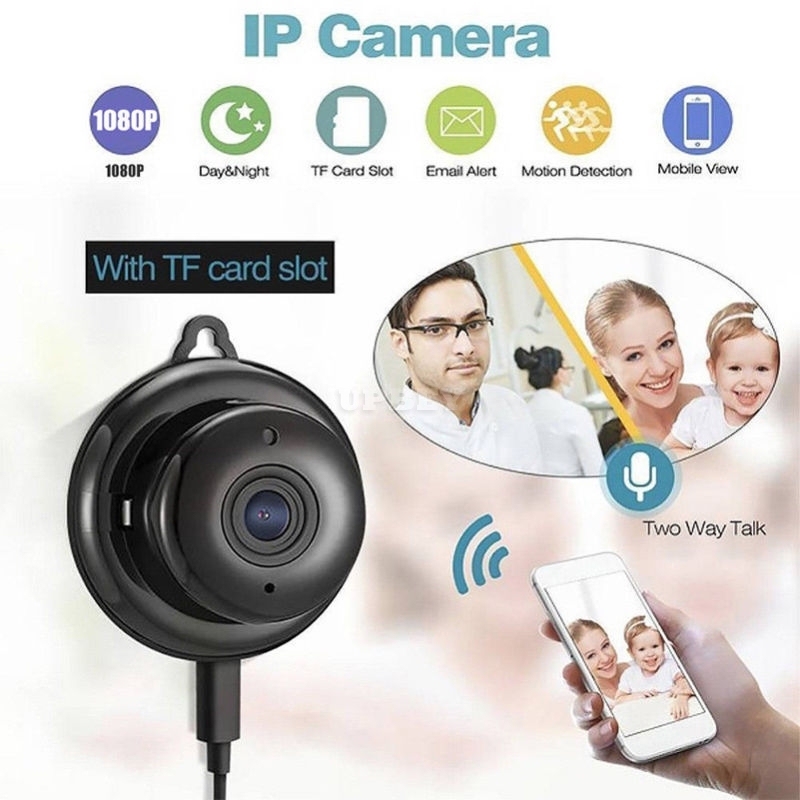 Wireless Mini WIFI IP Camera HD 1080P Home Security Camera with Night Vision  UK plug
