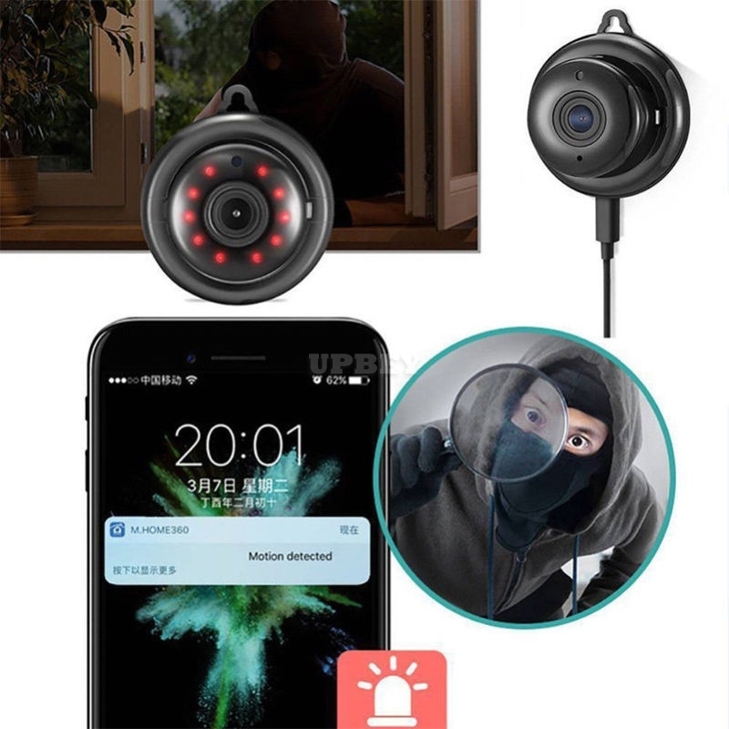 Wireless Mini WIFI IP Camera HD 1080P Home Security Camera with Night Vision  UK plug