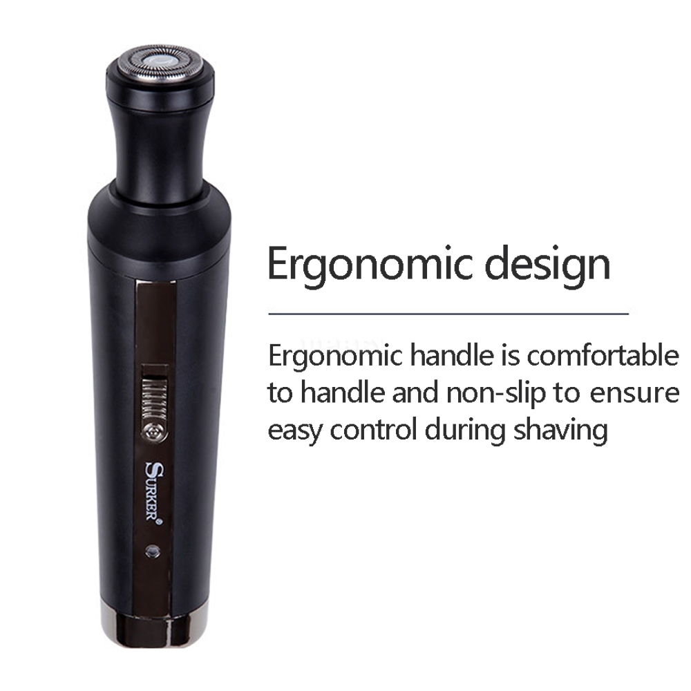 Surker Sk-217 4 In 1 Multi-Function Trimmer Waterproof Rechargeable Shaver Nose Hair Styling Knife Corner black_EU plug
