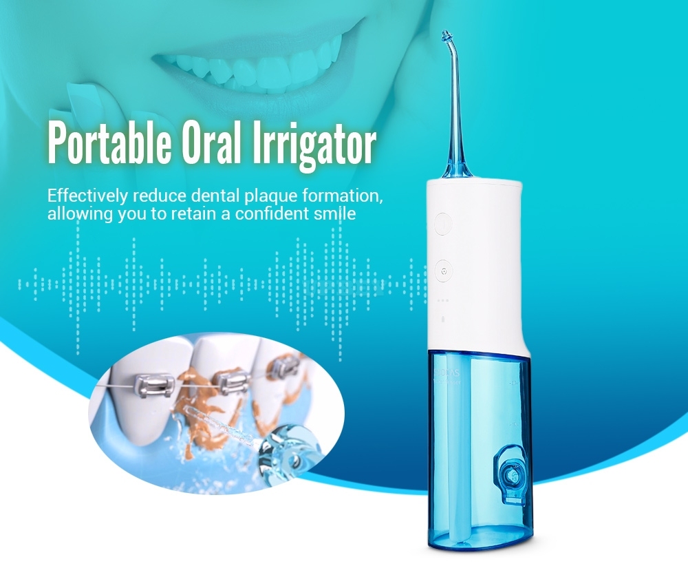 Xiaomi SOOCAS W3 Oral Irrigator Portable Water Dental Flosser Water Jet Cleaning Tooth Denture Cleaner Teeth Brush Blue