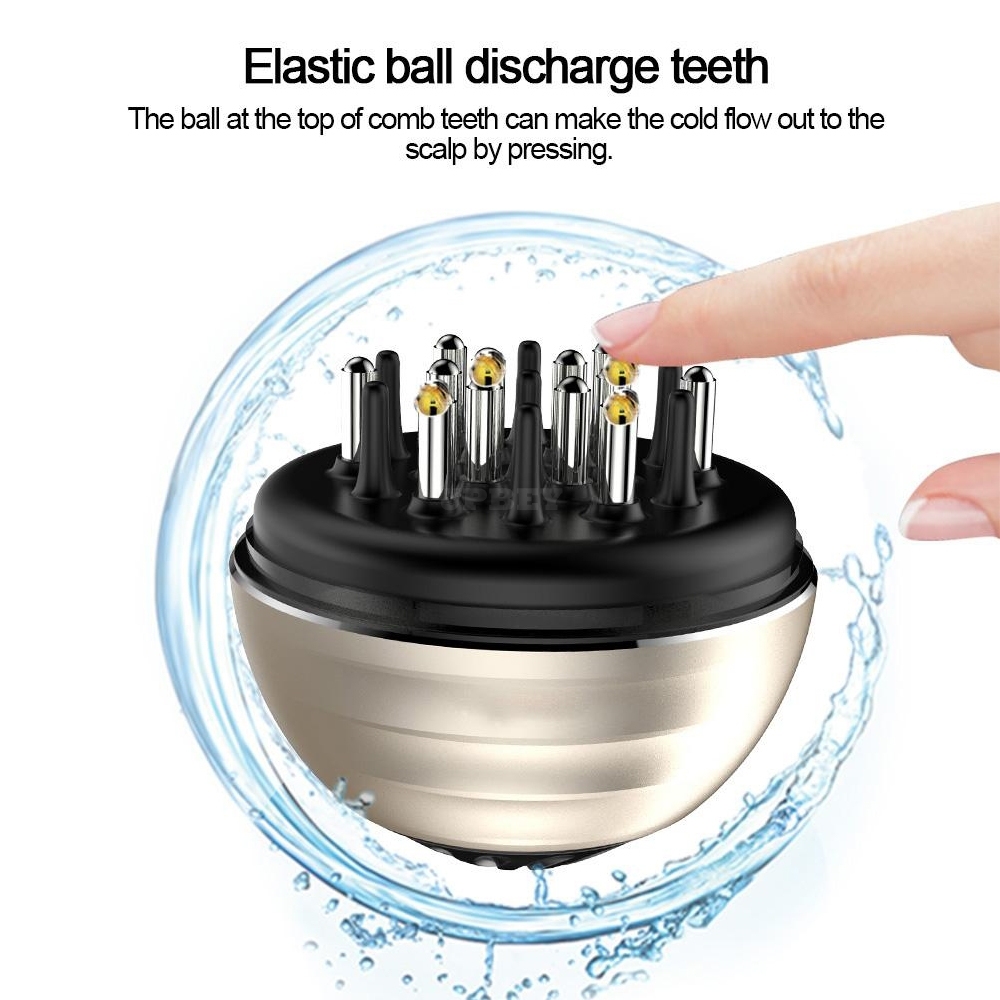 Mini Handheld Liquid Guiding Comb Anti-off Promote Hair Regrowth Scalp Massager Hair Care Gold