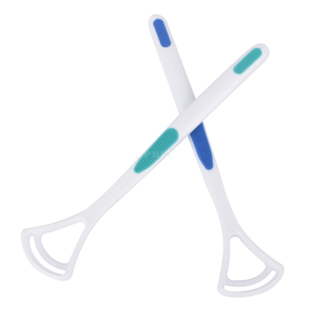 2 Pcs Oral Care Tongue Scraper Cleaner Fresh Breath Oral Hygiene Toothbrush Tools Reduce Tooth Decay
