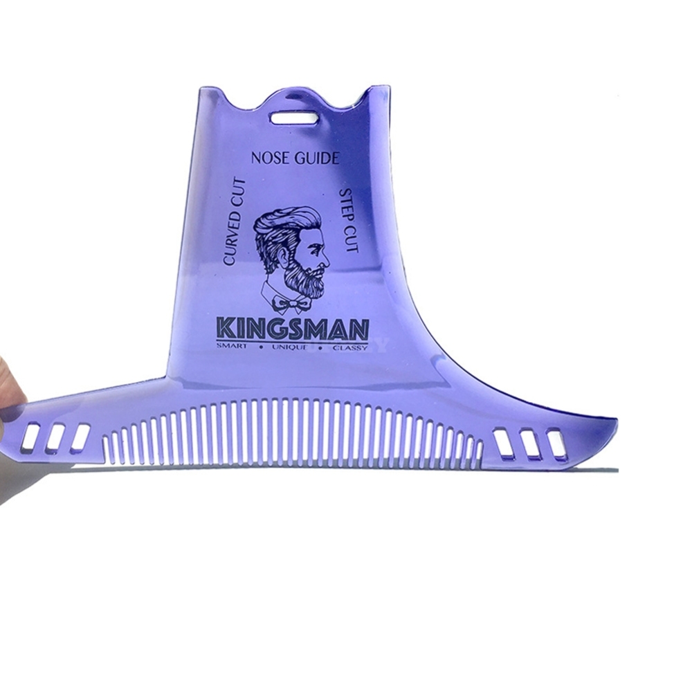 Beard Shaping Styling Template Beard Comb Men Shaving Tools Hair Beard Trim Template Comb purple