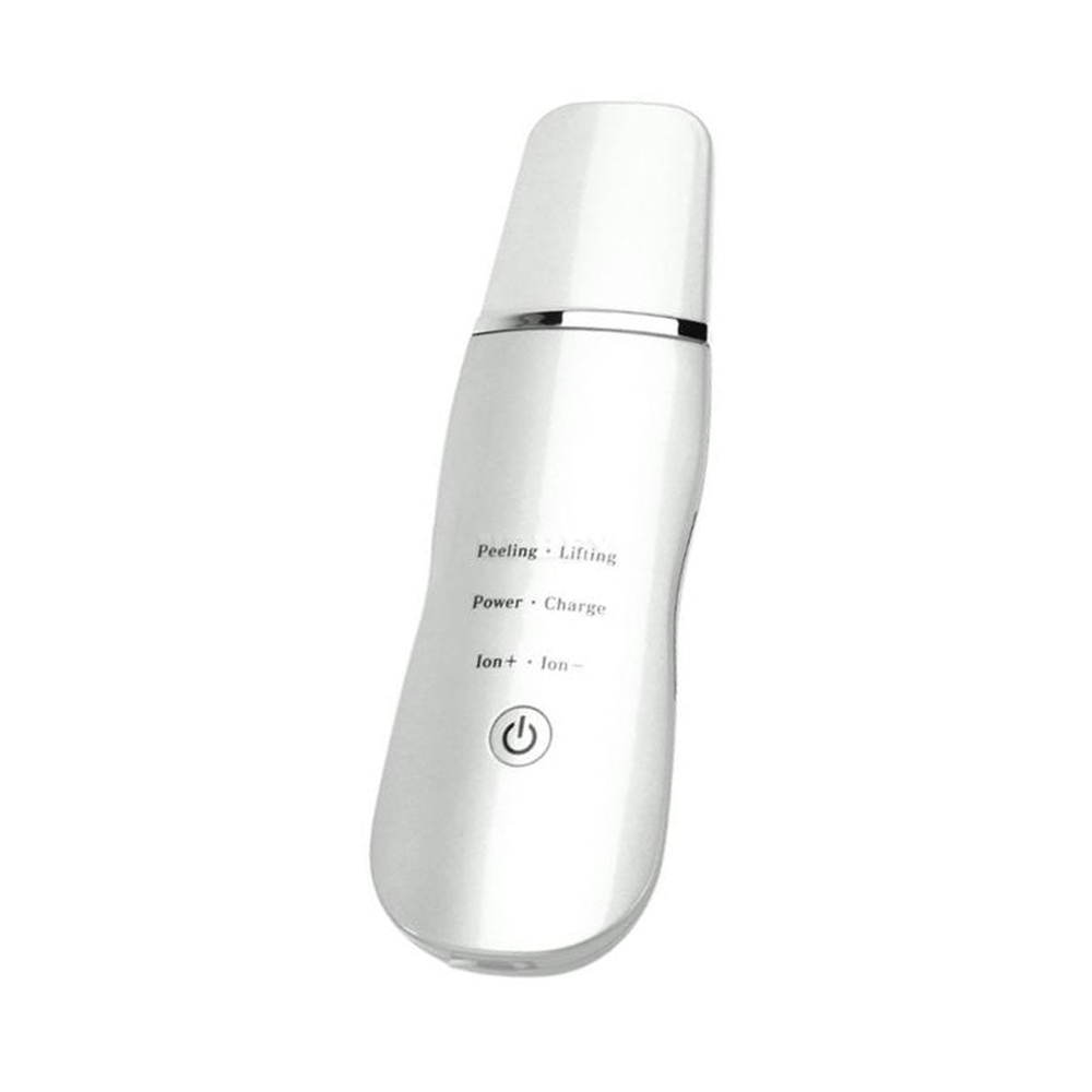 CLL-1116 Rechargeable Ultrasonic Face Skin Scrubber Face Cleaner Peeling Vibration Blackhead Removal Tools white