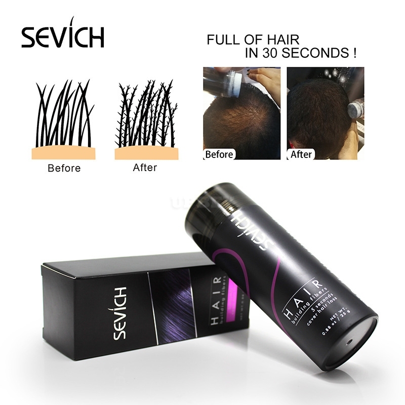 Beauty Cosmetic Plants Hair Fibers Spray Powder Hair Growth Treatment Fibers 25g black