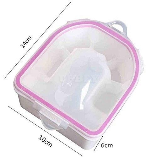 Nail Spa Bowl Professional Double Layer Soak Off Warm Nail Soak Bowl Manicure Tool blue