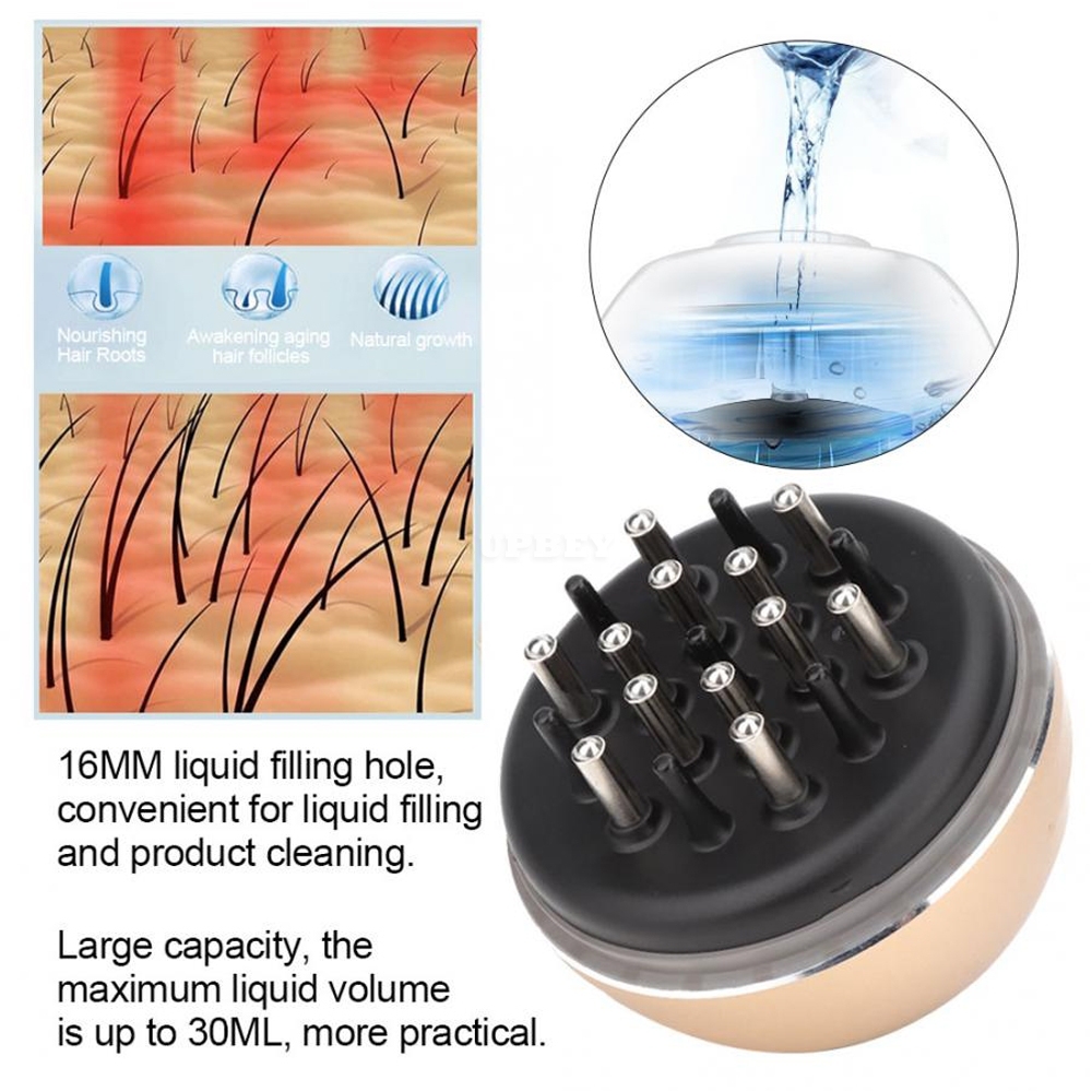 Mini Handheld Liquid Guiding Comb Anti-off Promote Hair Regrowth Scalp Massager Hair Care Gold