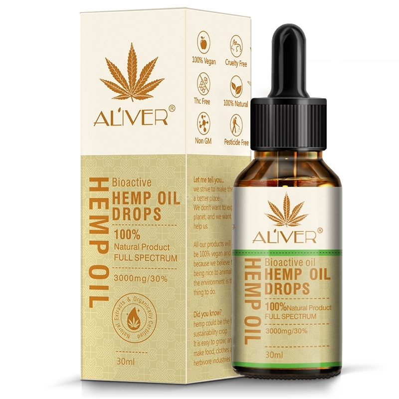 Organic Hemp Seed Oil Pain Relief Massage Oil Herbal Drops Reduce Stress Sleep Aid Body Oil Organic Essential Oils yellow