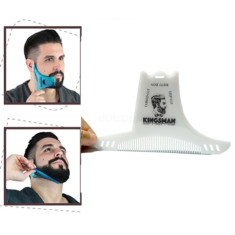 Beard Shaping Styling Template Beard Comb Men Shaving Tools Hair Beard Trim Template Comb green