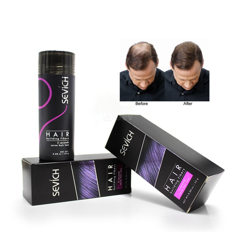 Beauty Cosmetic Plants Hair Fibers Spray Powder Hair Growth Treatment Fibers 25g black