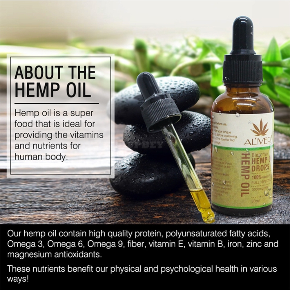 Organic Hemp Seed Oil Pain Relief Massage Oil Herbal Drops Reduce Stress Sleep Aid Body Oil Organic Essential Oils yellow