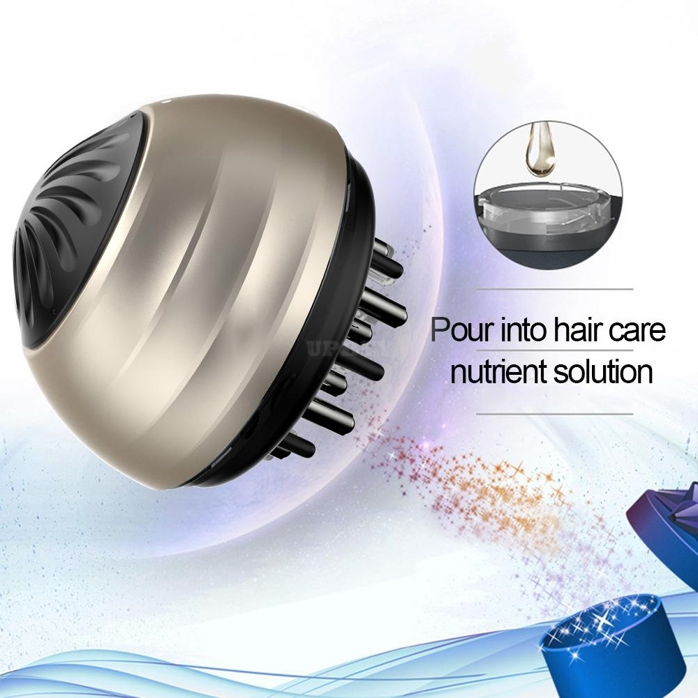 Mini Handheld Liquid Guiding Comb Anti-off Promote Hair Regrowth Scalp Massager Hair Care Gold