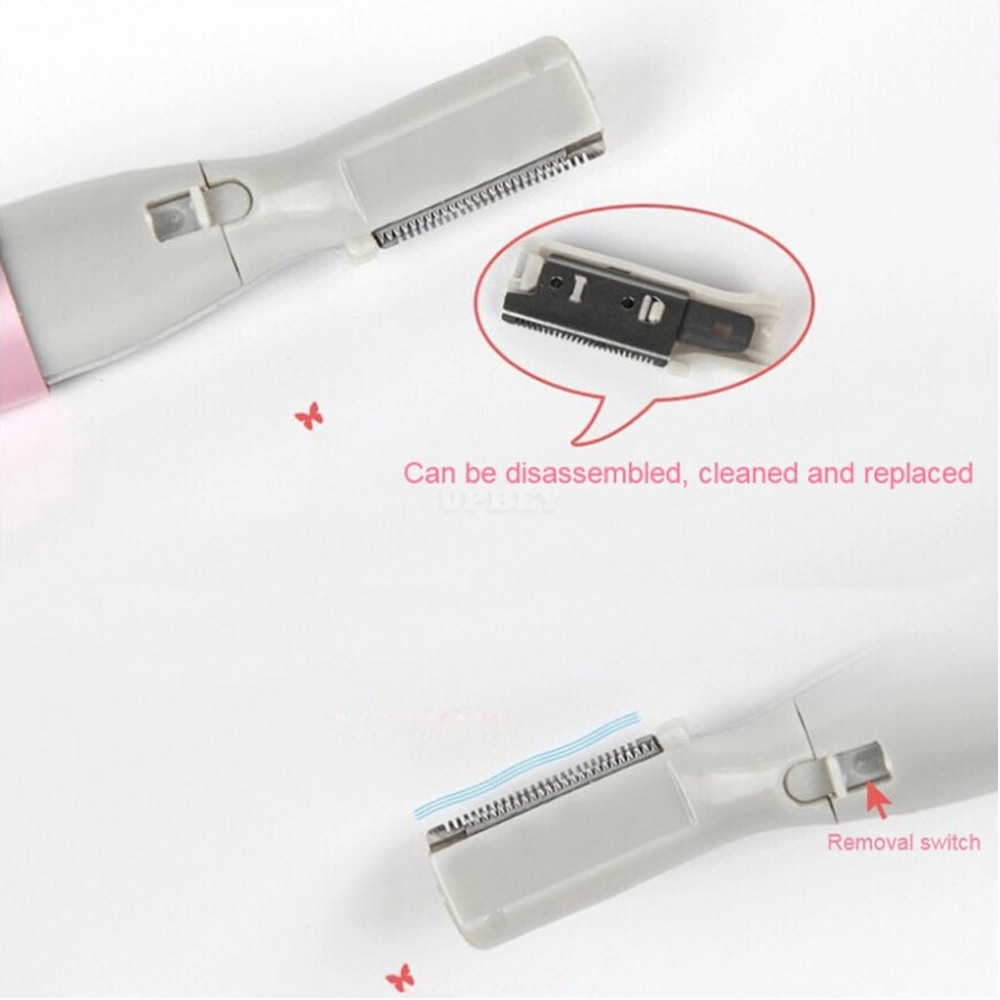 J-AA 210 Electric Eyebrow Trimmer Shaver Portable Face Hair Remover Tool Pink_0.9