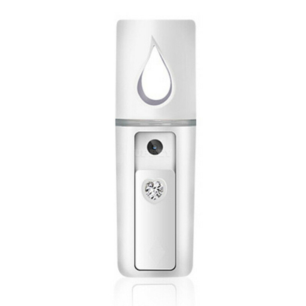 Portable Handheld Nano Spray Ultrasonic Atomizer Rechargeable Mini Facial Hydrating Humidifier white
