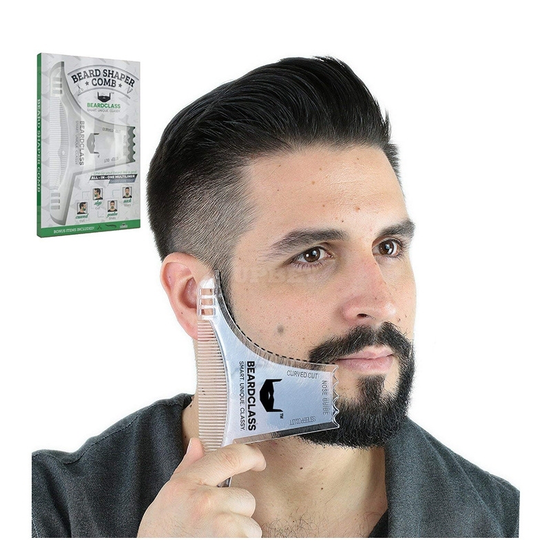 Beard Shaping Styling Template Beard Comb Men Shaving Tools Hair Beard Trim Template Comb purple