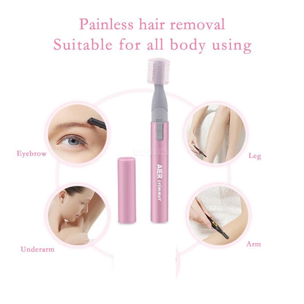 J-AA 210 Electric Eyebrow Trimmer Shaver Portable Face Hair Remover Tool Pink_0.9