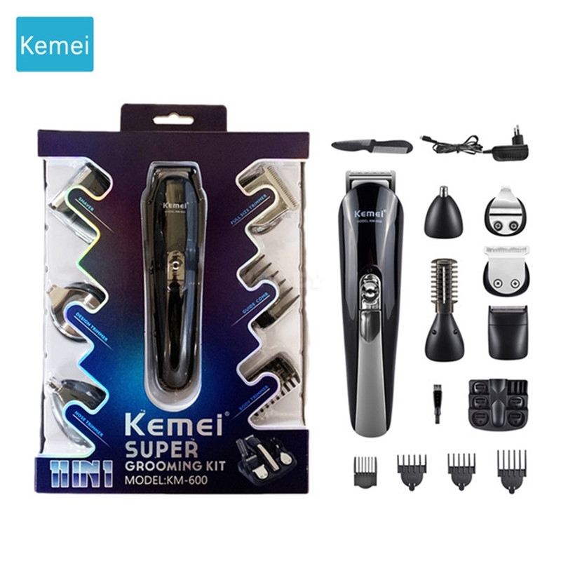 11 in 1 Multifunction Hair Clipper Professional Hair Trimmer Electric Beard Trimmer Hair Cutting Machine black_EU UK AU US Plug