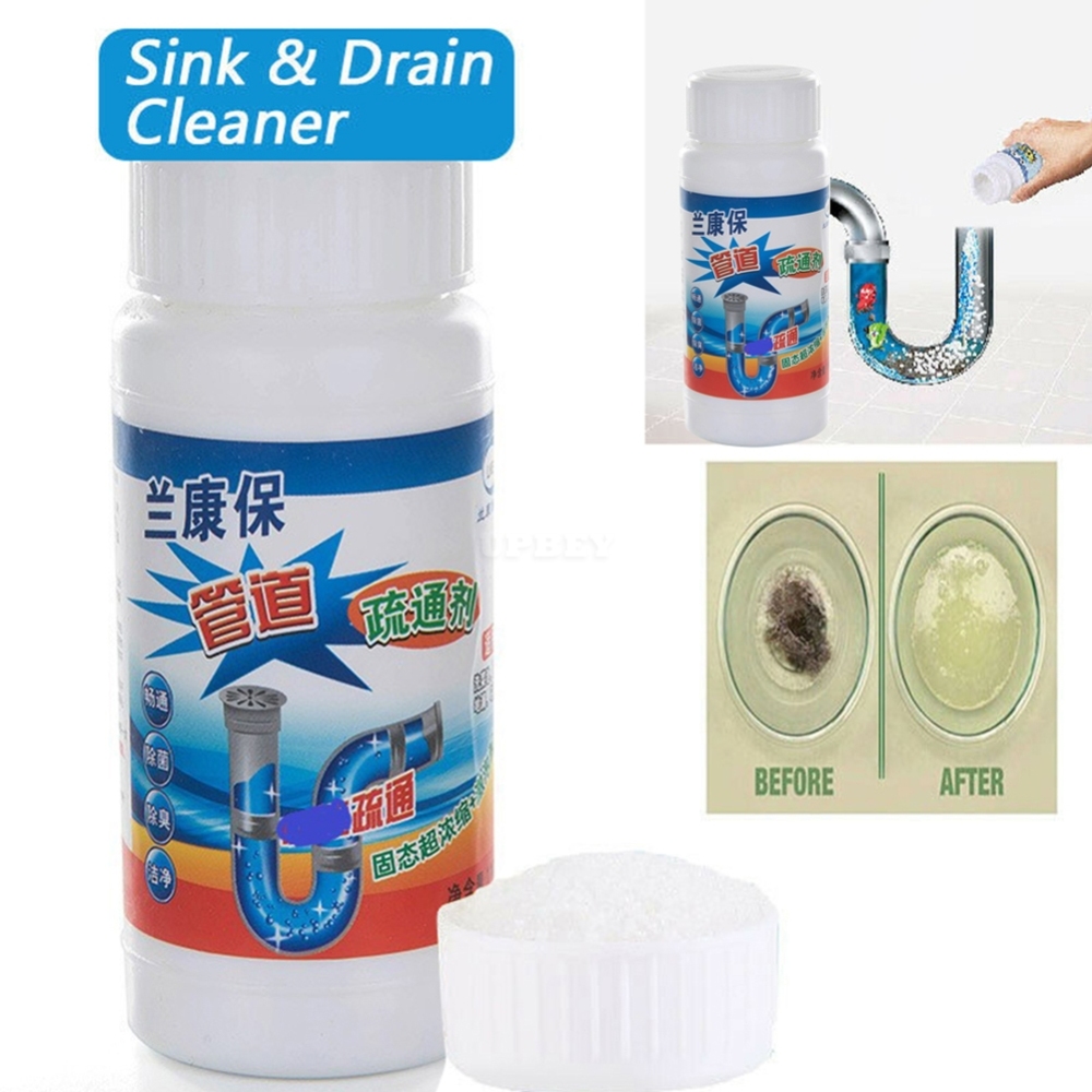 Sink Drain Cleaner Toilet Pipe Cleaner Pipe Dredging Agent Sewer Toilet Dredge Drain Cleaner Bathroom Drain Cleaner 110G